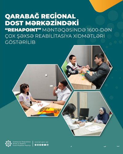 “RehaPoint” Məntəqəsində 1600-dən çox şəxsə reabilitasiya xidmətləri göstərilib