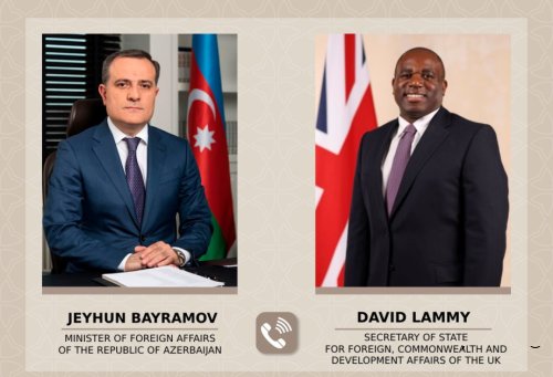 Ceyhun Bayramov Britaniyanın Dövlət katibi ilə regional vəziyyəti müzakirə edib