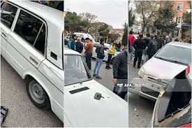 Sumqayıtda zəncirvari qəza olub, xəsarət alanlar var