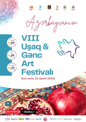 Xətai Sənət Mərkəzində “AZƏRBAYCANIM” Beynəlxalq VIII Uşaq və Gənc Rəsm Festivalı çərçivəsində müsabiqənin yekun sərgiləri açılacaq