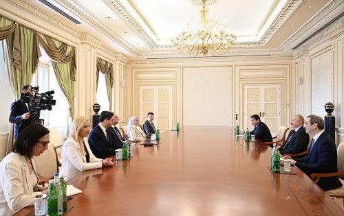 Azərbaycan Prezidenti İlham Əliyev Şimali Makedoniya Assambleyasının sədrini qəbul edib