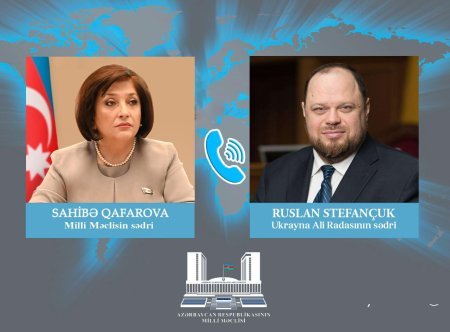 Milli Məclisin sədri Sahibə Qafarova ilə Ukrayna Ali Radasının sədri Ruslan Stefançuk arasında telefon danışığı olub