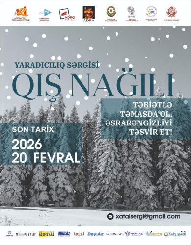 Xətai Sənət Mərkəzi “QIŞ NAĞILI” adlı  yaradıcılıq sərgisinə əsərlərin qəbulunu elan edir
