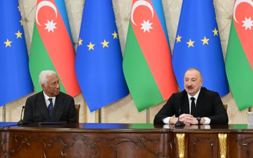 Prezident İlham Əliyev və Avropa İttifaqı Şurasının Prezidenti mətbuata bəyanatlarla çıxış ediblər