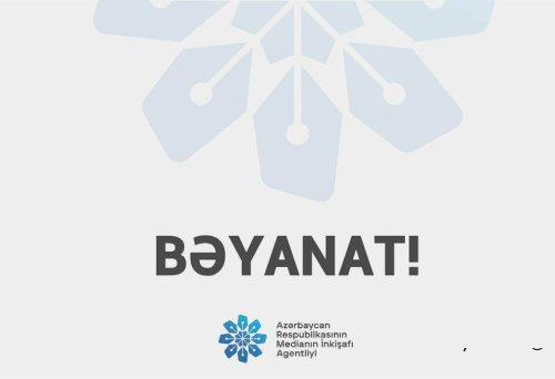 Medianın İnkişafı Agentliyi Bəyanat yayıb